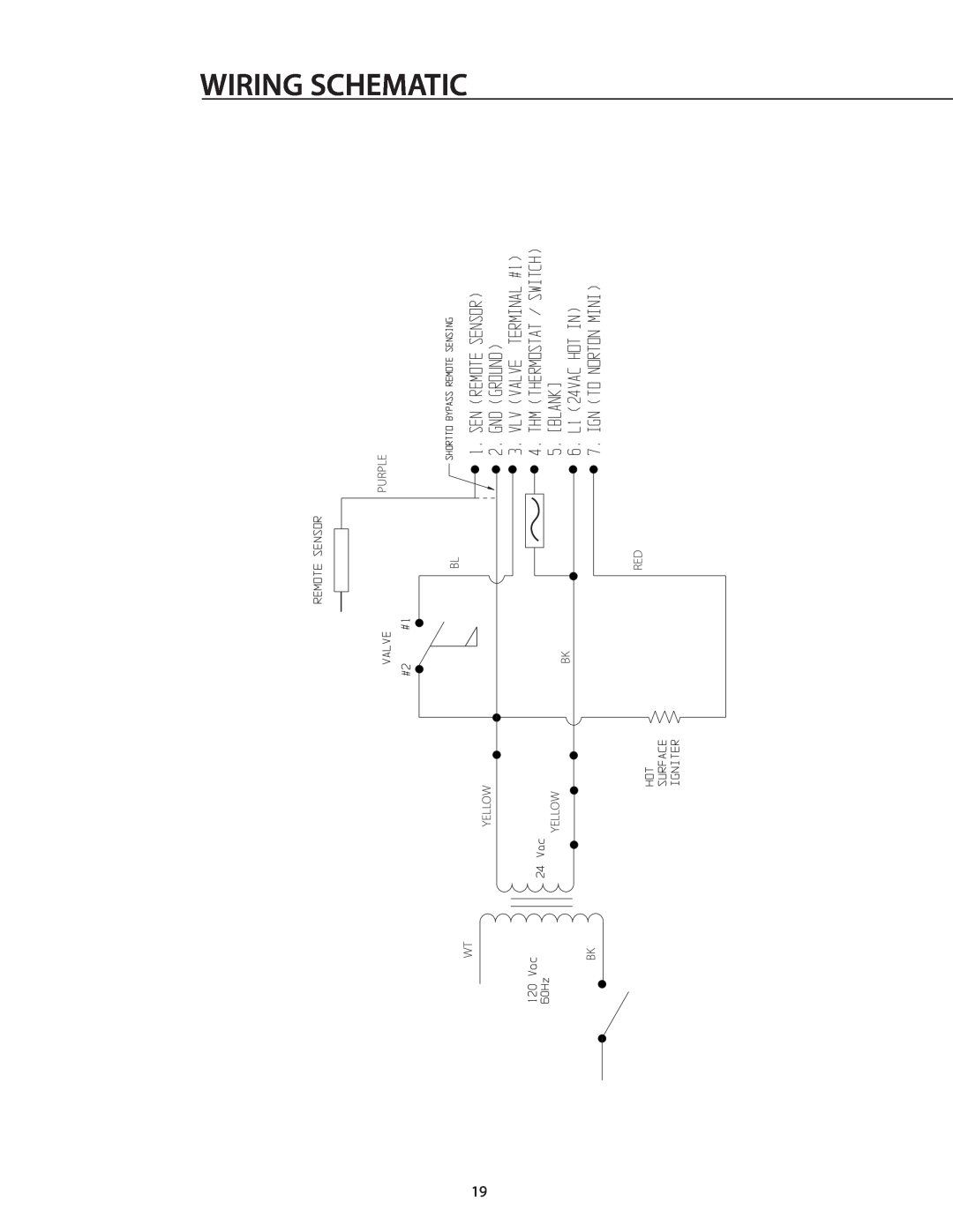 DCS DRH48N installation instructions Wiring Schematic, Purple Bl, Red Bk, Yellow 