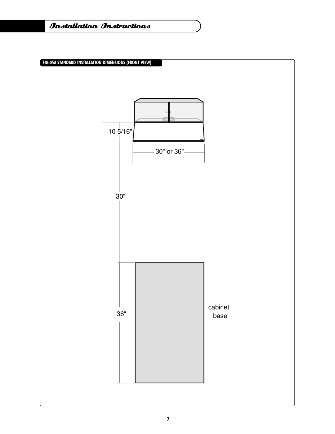 DCS EH-30SS, EH-36SS manual 10 5/16 30 or 