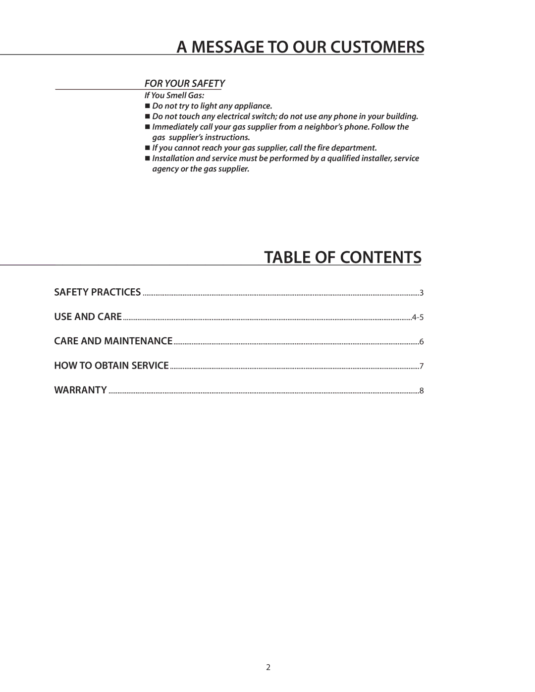 DCS IVS52, IVS40 manual Table of Contents 