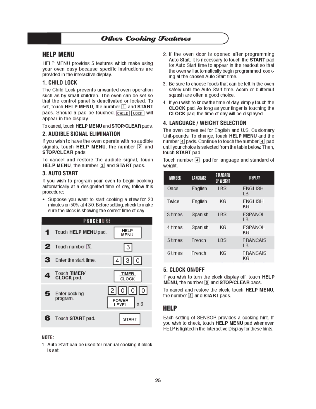 DCS MO-24SS manual Help Menu 