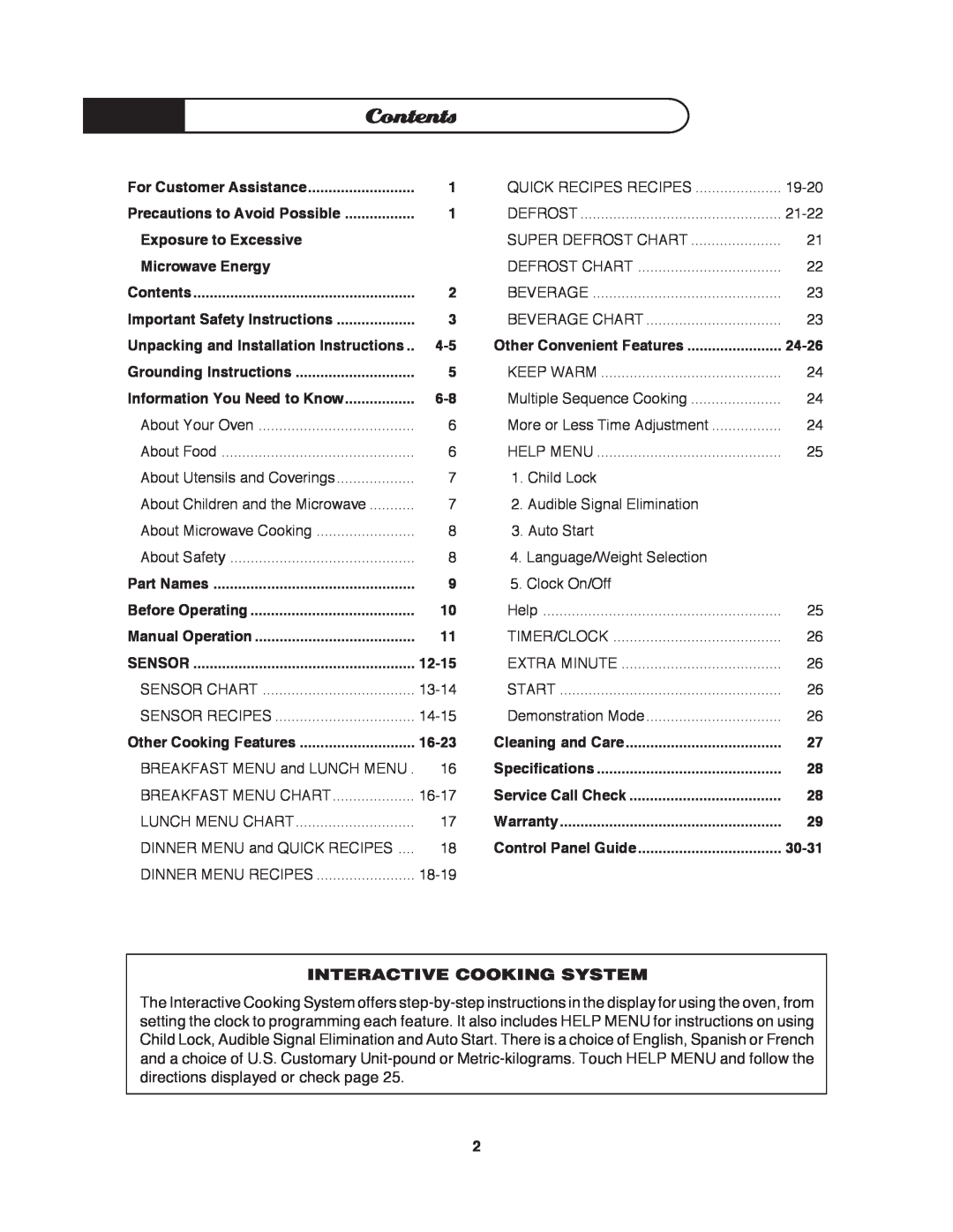 DCS MO-24SS manual Contents 