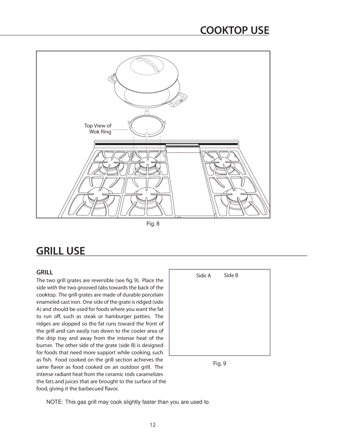 DCS RDS-305 manual Grill USE 