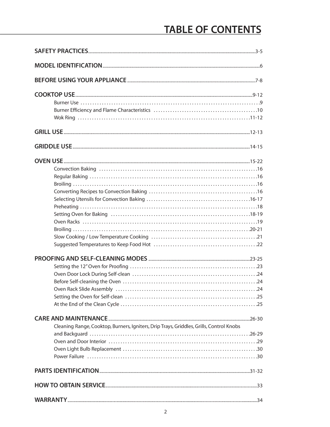 DCS RDS-305 manual Table of Contents 