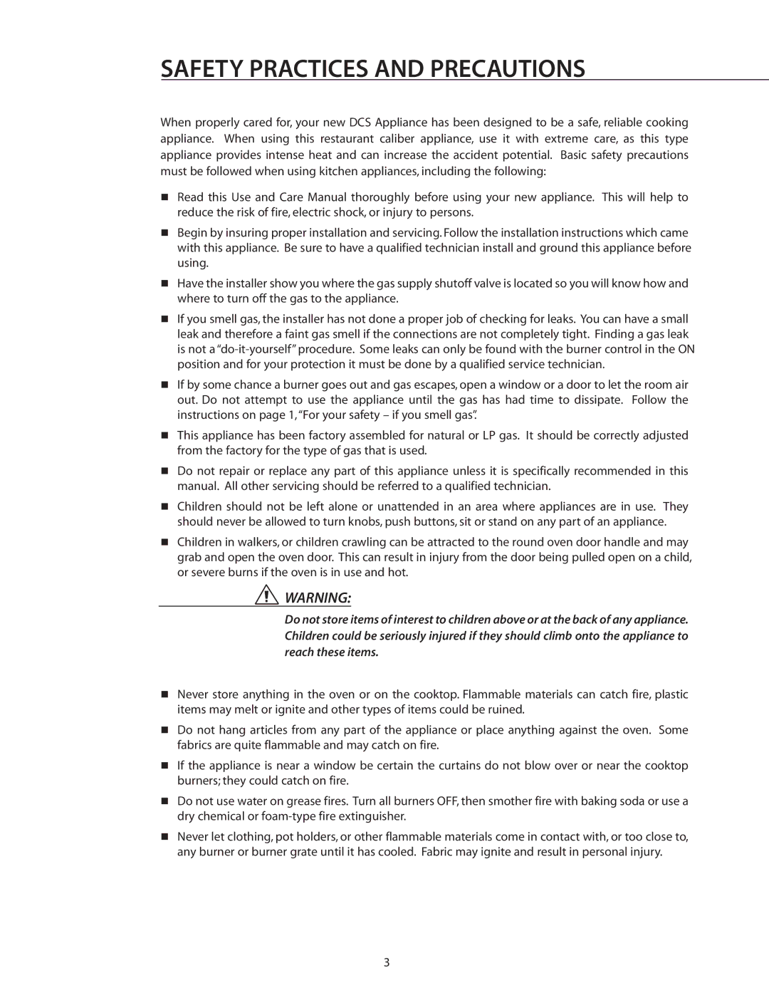 DCS RDS-305 manual Safety Practices and Precautions 