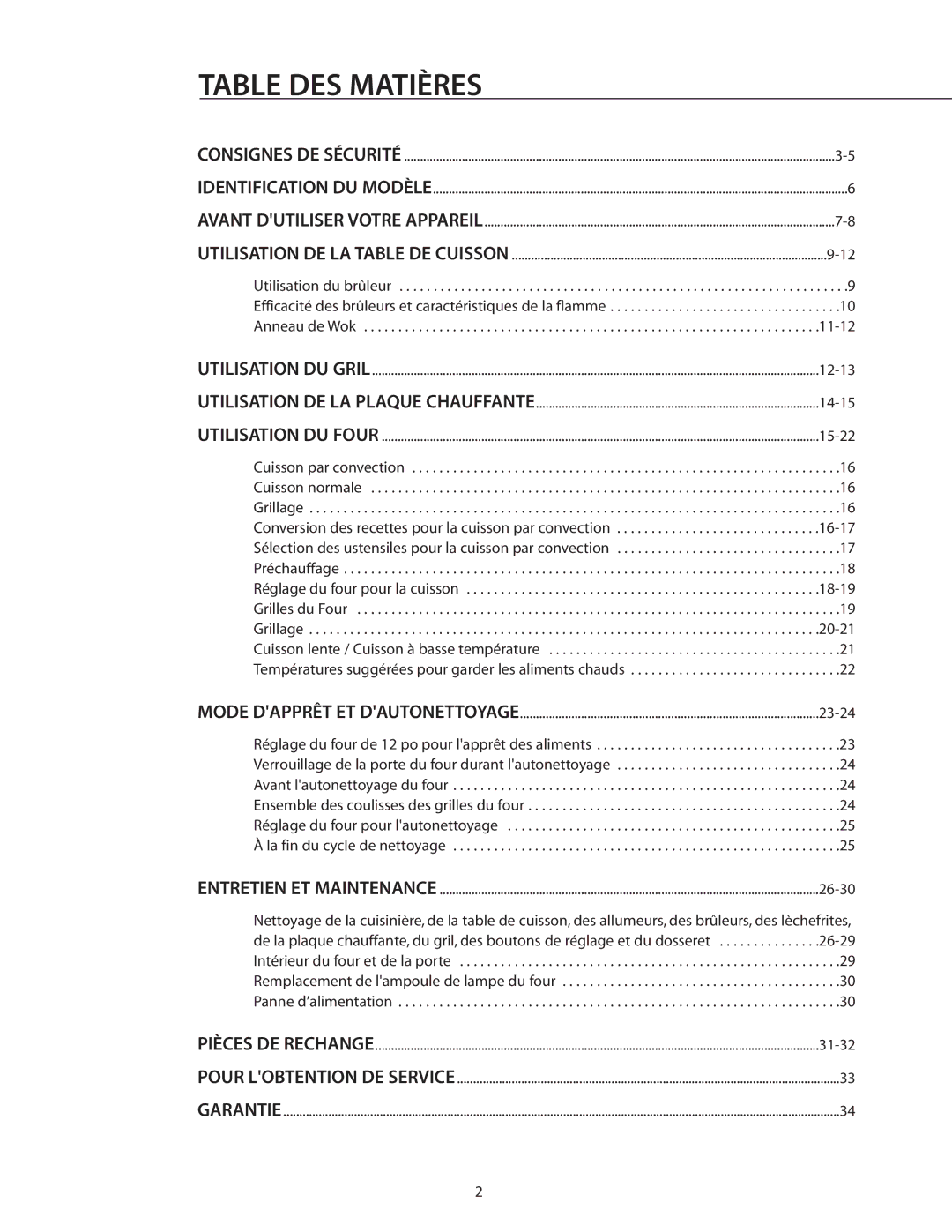 DCS RDS-305 manual Table DES Matières 