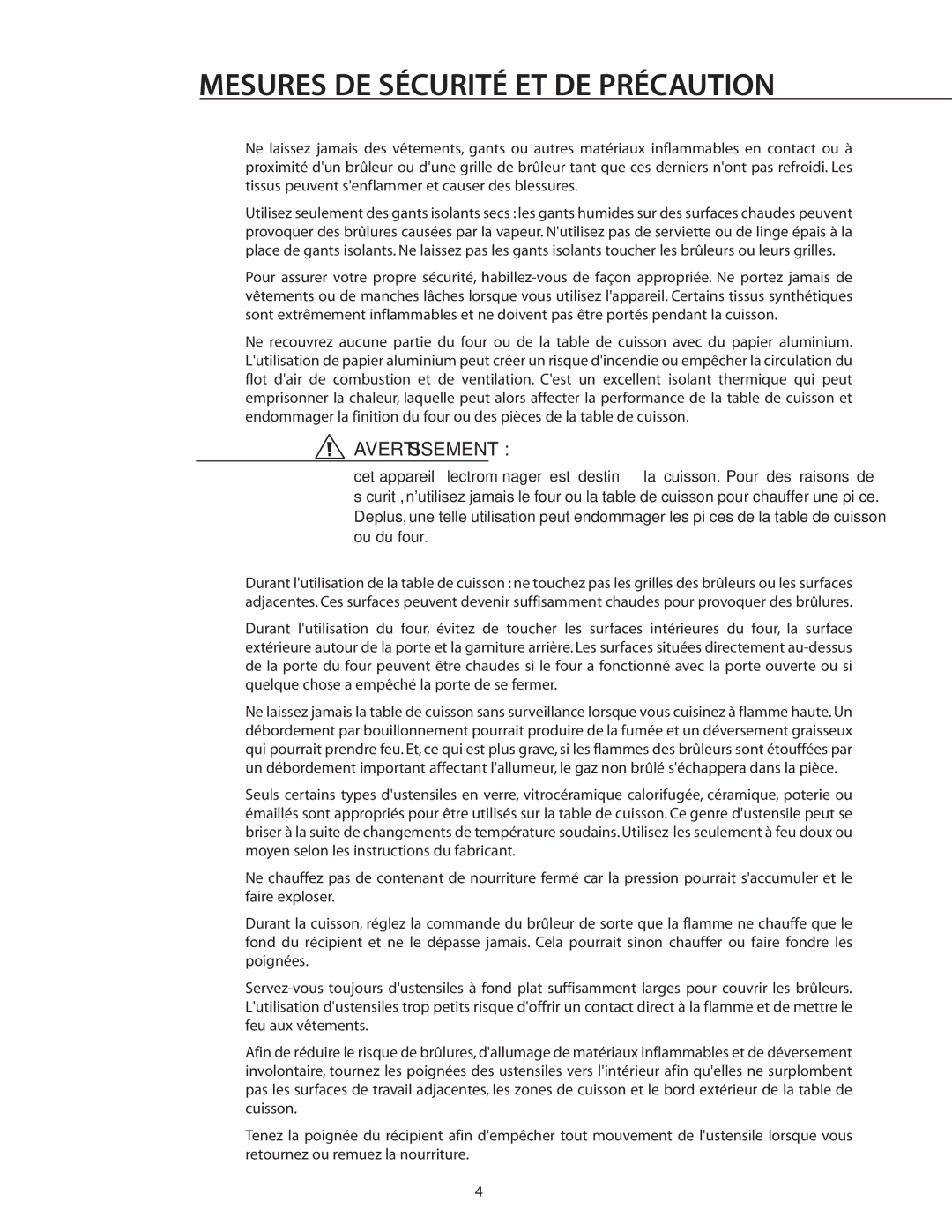 DCS RDS-305 manual Mesures DE Sécurité ET DE Précaution 