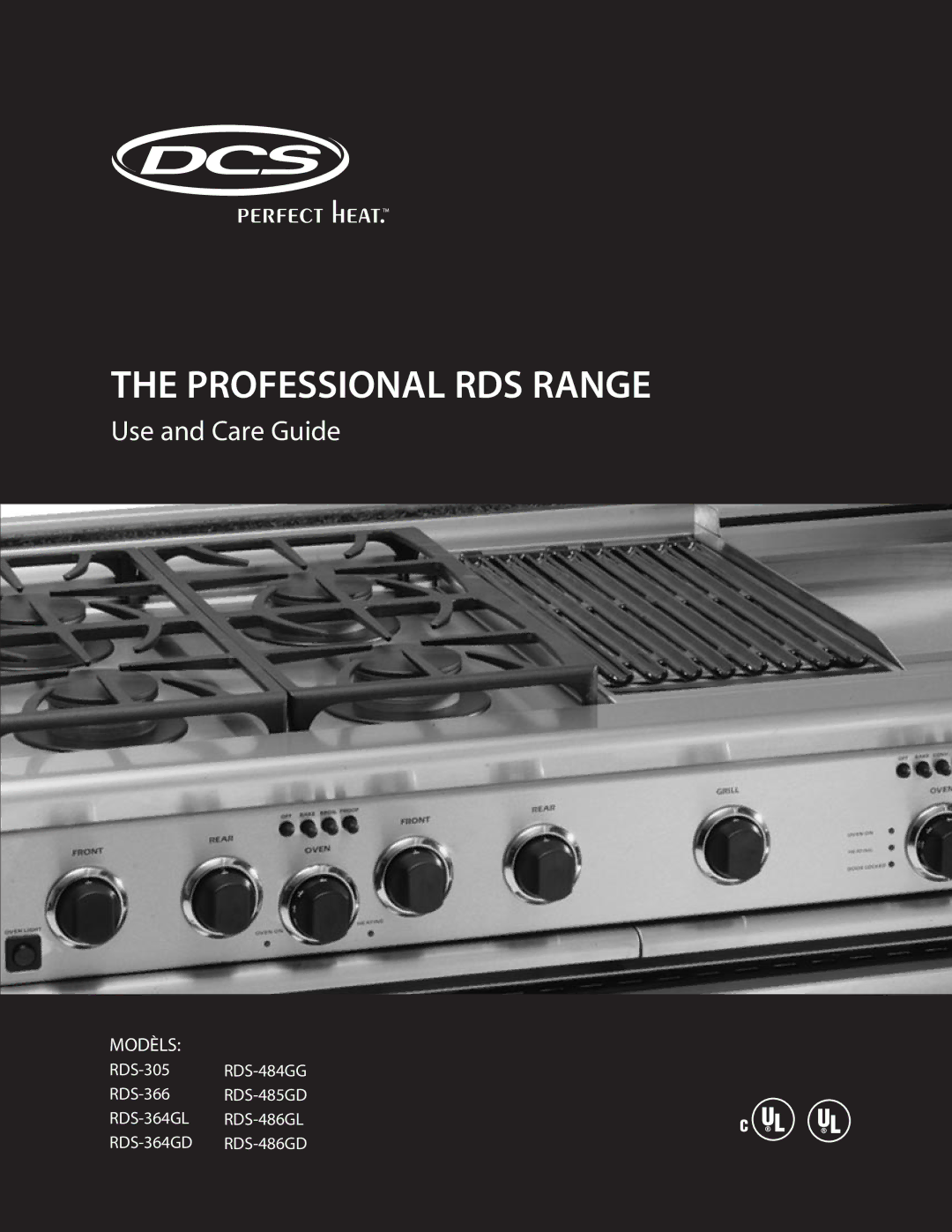 DCS RDS-484GG, RDS-364GD, RDS-486GD, RDS-485GD, RDS-366, RDS-364GL, RDS-486GL manual Professional RDS Range 