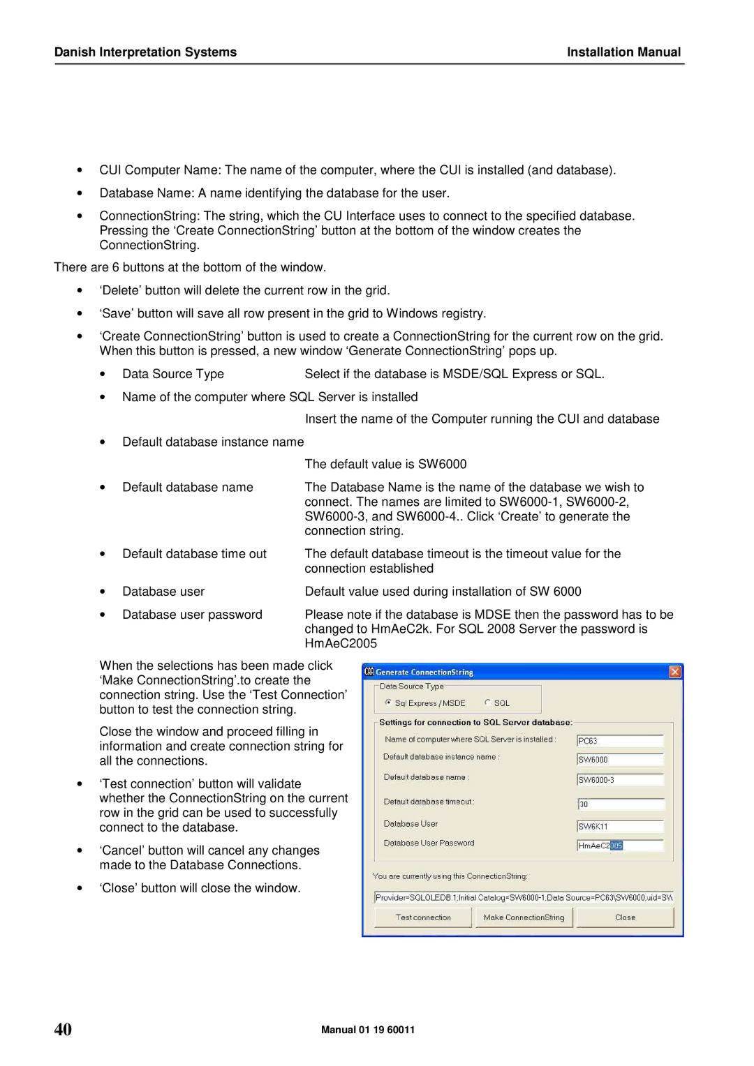 DCS SW 6000 installation manual Danish Interpretation Systems Installation Manual 