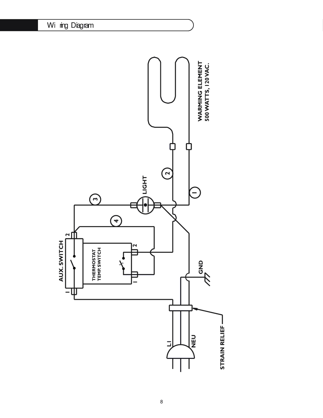 DCS WD-30-BL manual Wiring Diagram 