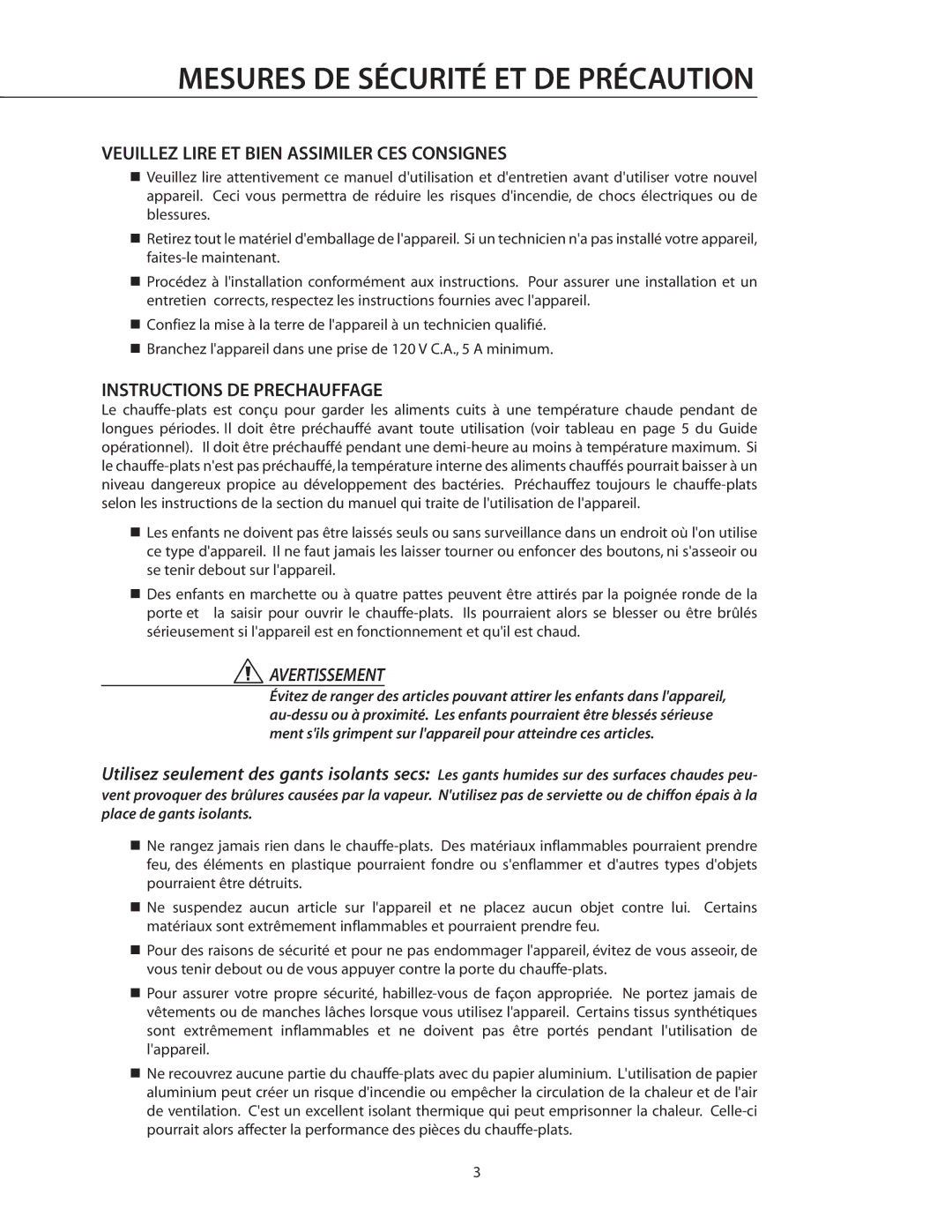 DCS WDS-30, WDI, WDS-27 manual Mesures DE Sécurité ET DE Précaution, Veuillez Lire ET Bien Assimiler CES Consignes 