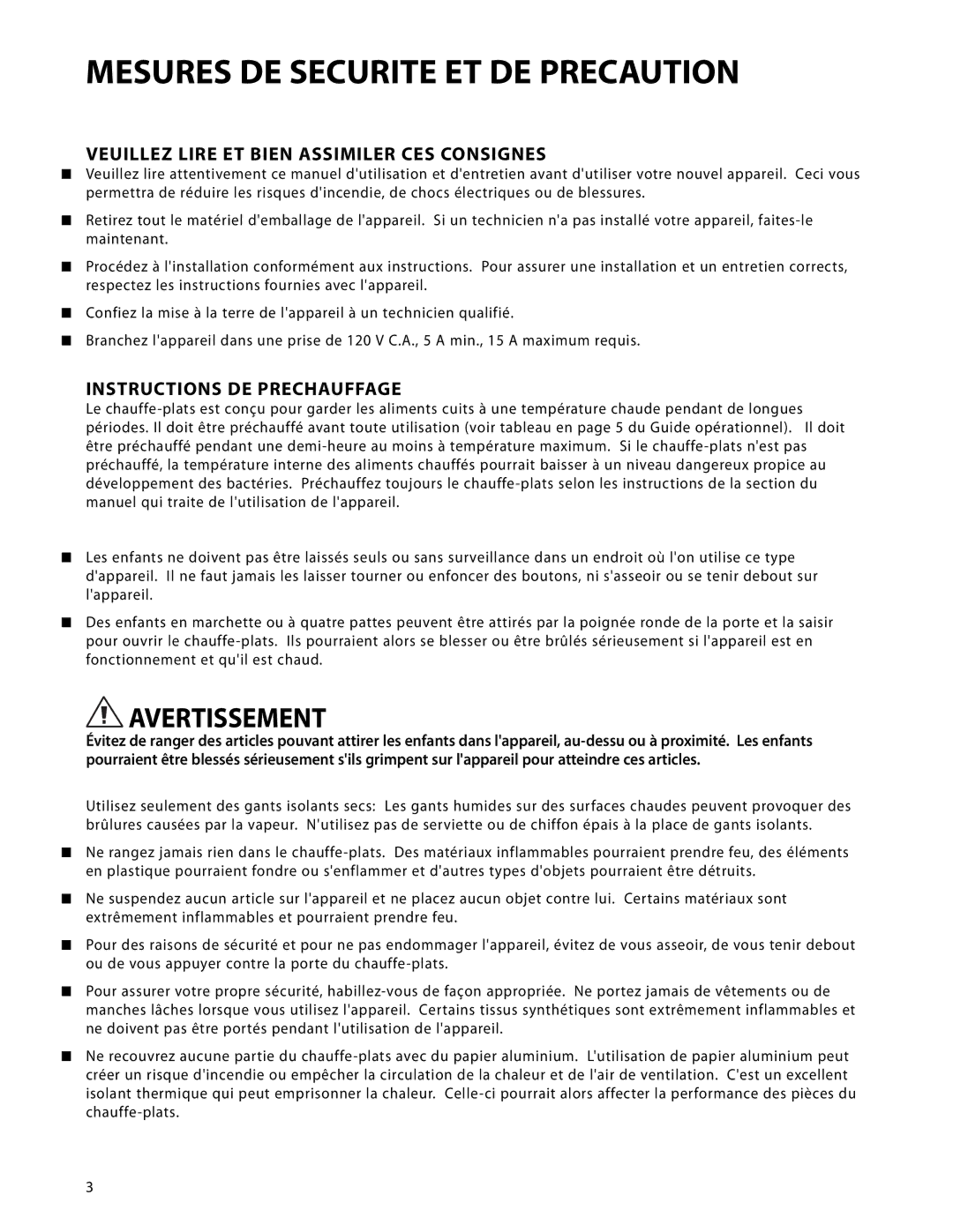 DCS WDT-30, WDTI manual Mesures DE Securite ET DE Precaution, Veuillez Lire ET Bien Assimiler CES Consignes 