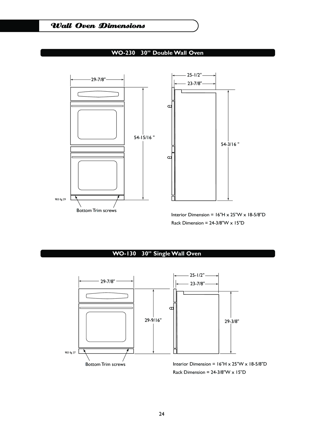 DCS WO-230GN, WO-230BL, WO-230WT, WO-227SS, WO-230BK, WO-230PL, WO-230SS, WO-227WT, WO-227BK, WO-130BL WO-230 30 Double Wall Oven 