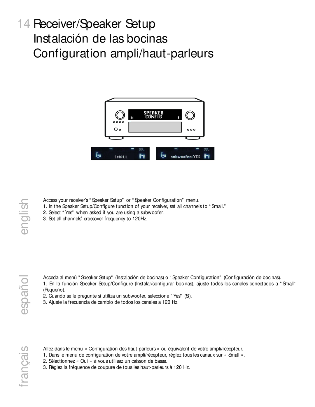 Definitive Technology 400 owner manual English Français español 