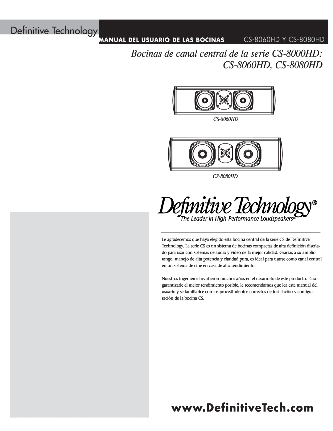 Definitive Technology Definitive Technology, Bocinas de canal central de la serie CS-8000HD CS-8060HD, CS-8080HD 