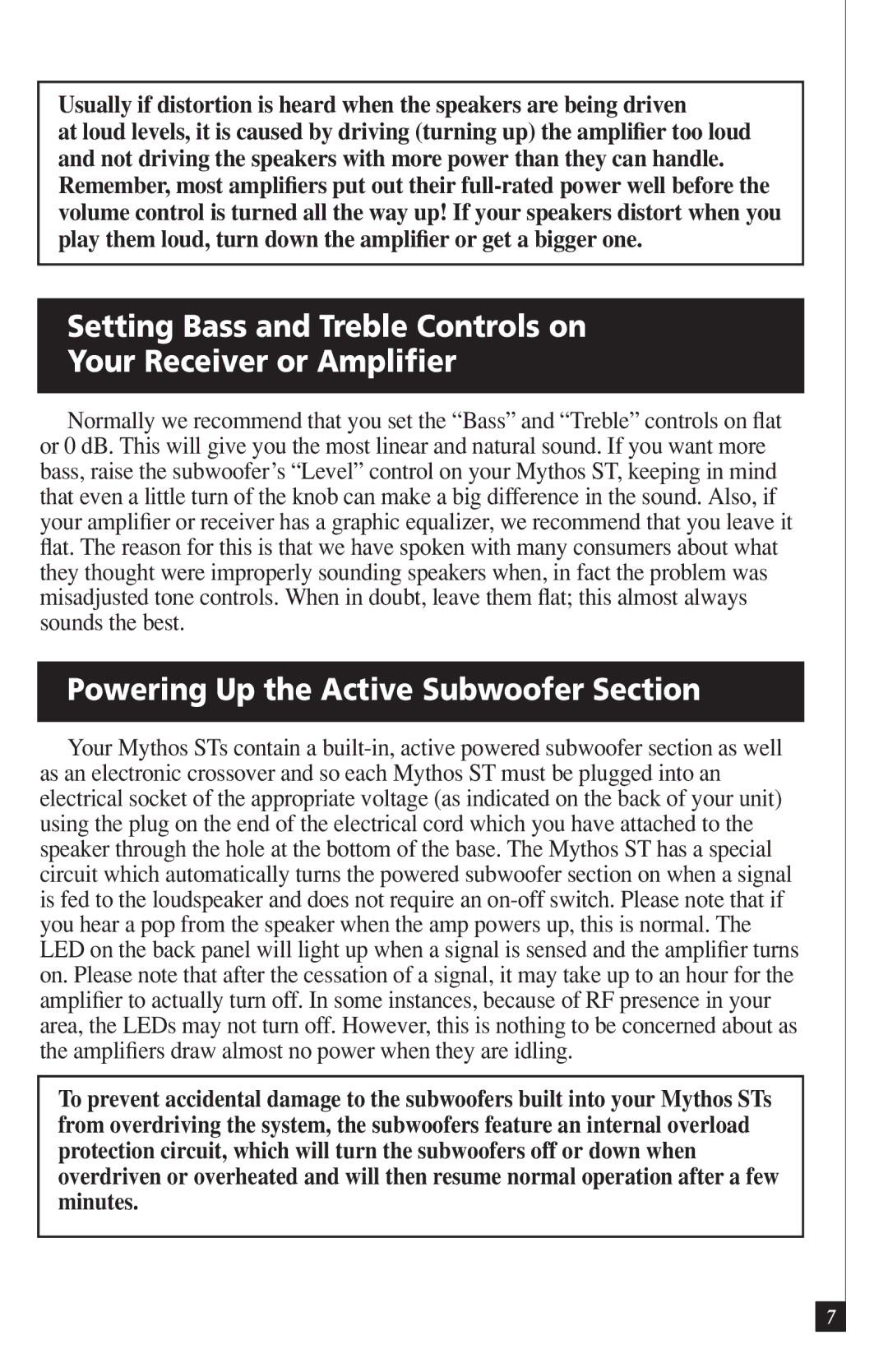 Definitive Technology DI55R owner manual Powering Up the Active Subwoofer Section 