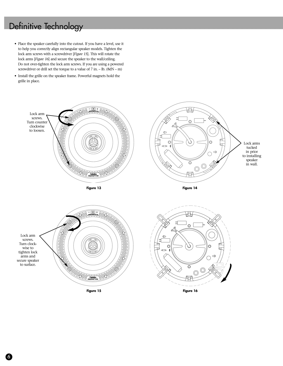 Definitive Technology 4.5R, DI65R, DI8R, 6.5STR, 6.5R, 5.5R, 5.5S, 3.5R owner manual Definitive Technology 