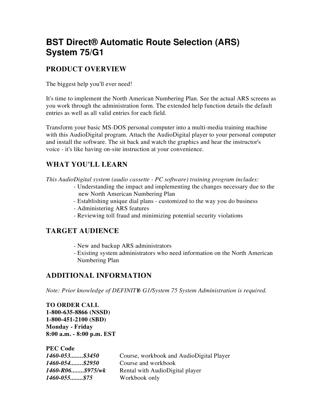 Definitive Technology manual BST Direct Automatic Route Selection ARS System 75/G1, Product Overview, What Youll Learn 