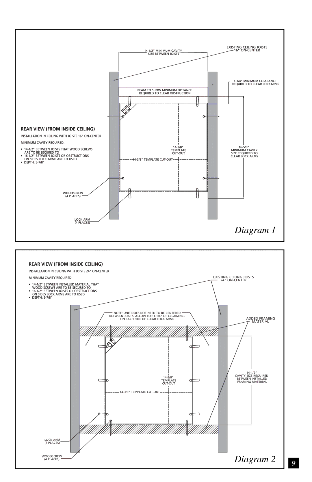 Definitive Technology UIW RCS II owner manual Diagram 