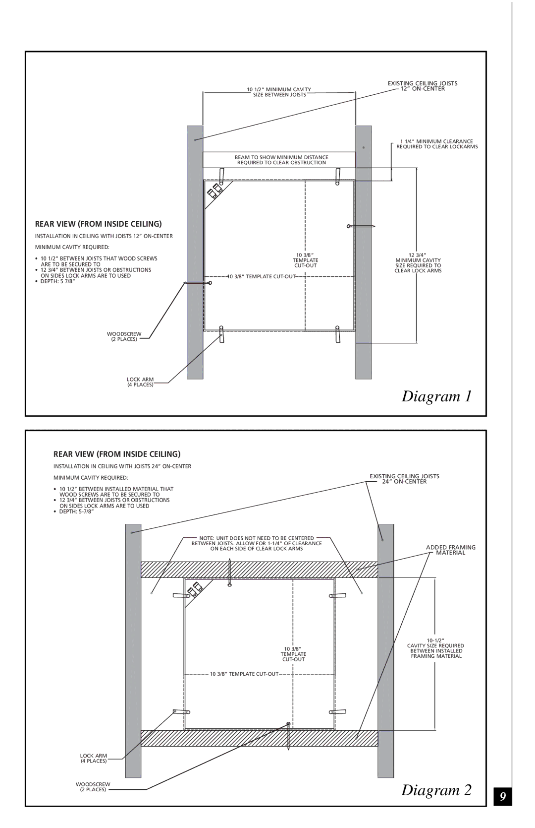 Definitive Technology Reference Series In-Ceiling Speaker, UIW RCS III owner manual Diagram 