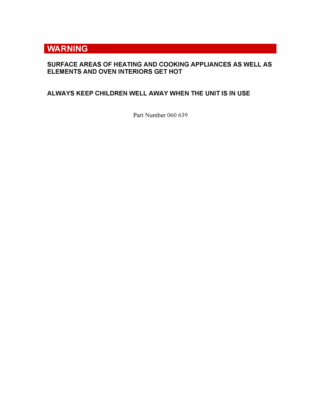 Defy Appliances 521 owner manual Part Number 060 