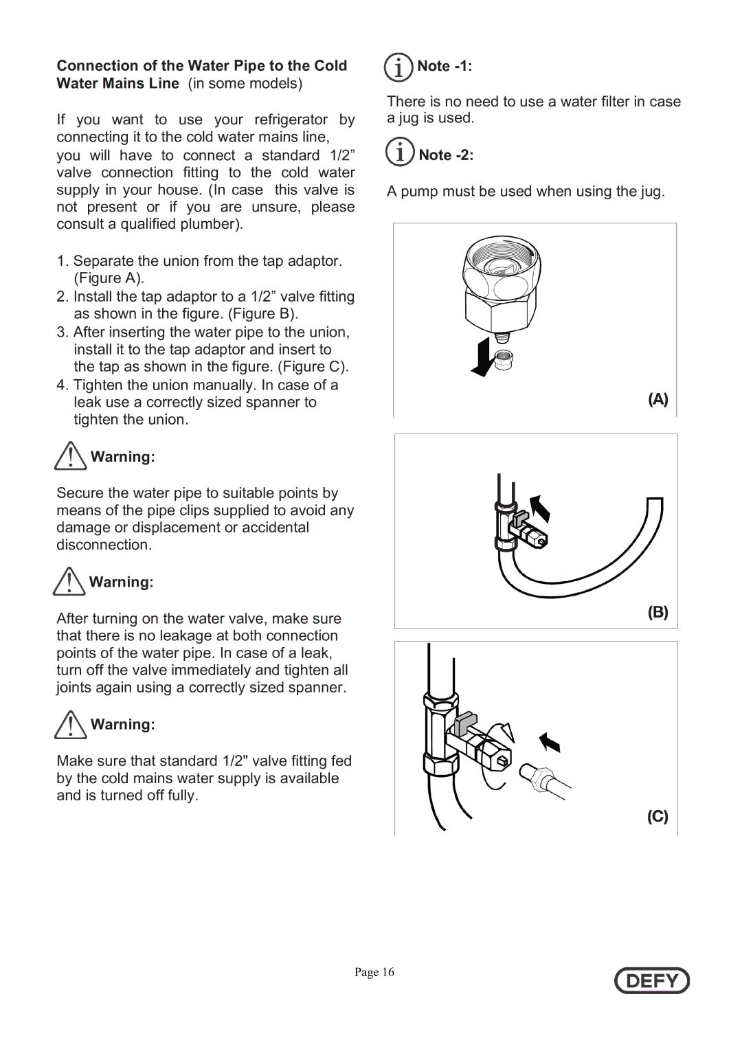 Defy Appliances 5718140000/AA instruction manual 