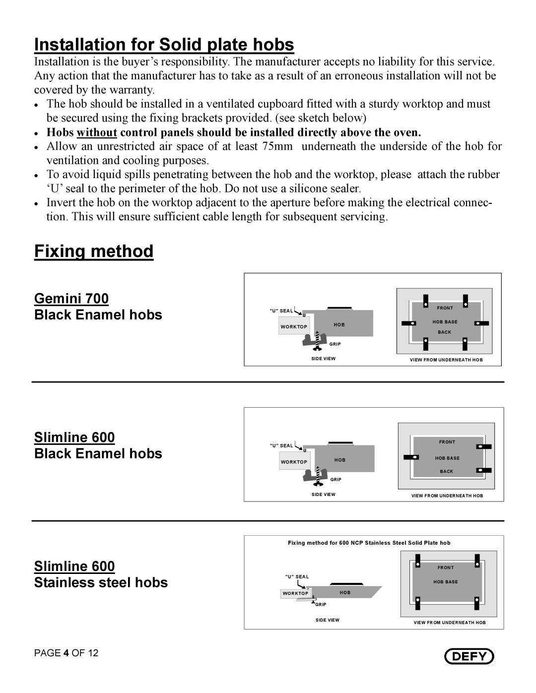 Defy Appliances 67913 manual $####%$ 01 % 