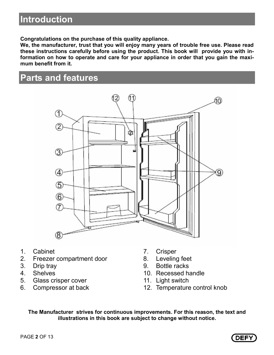 Defy Appliances B120W manual 3432 