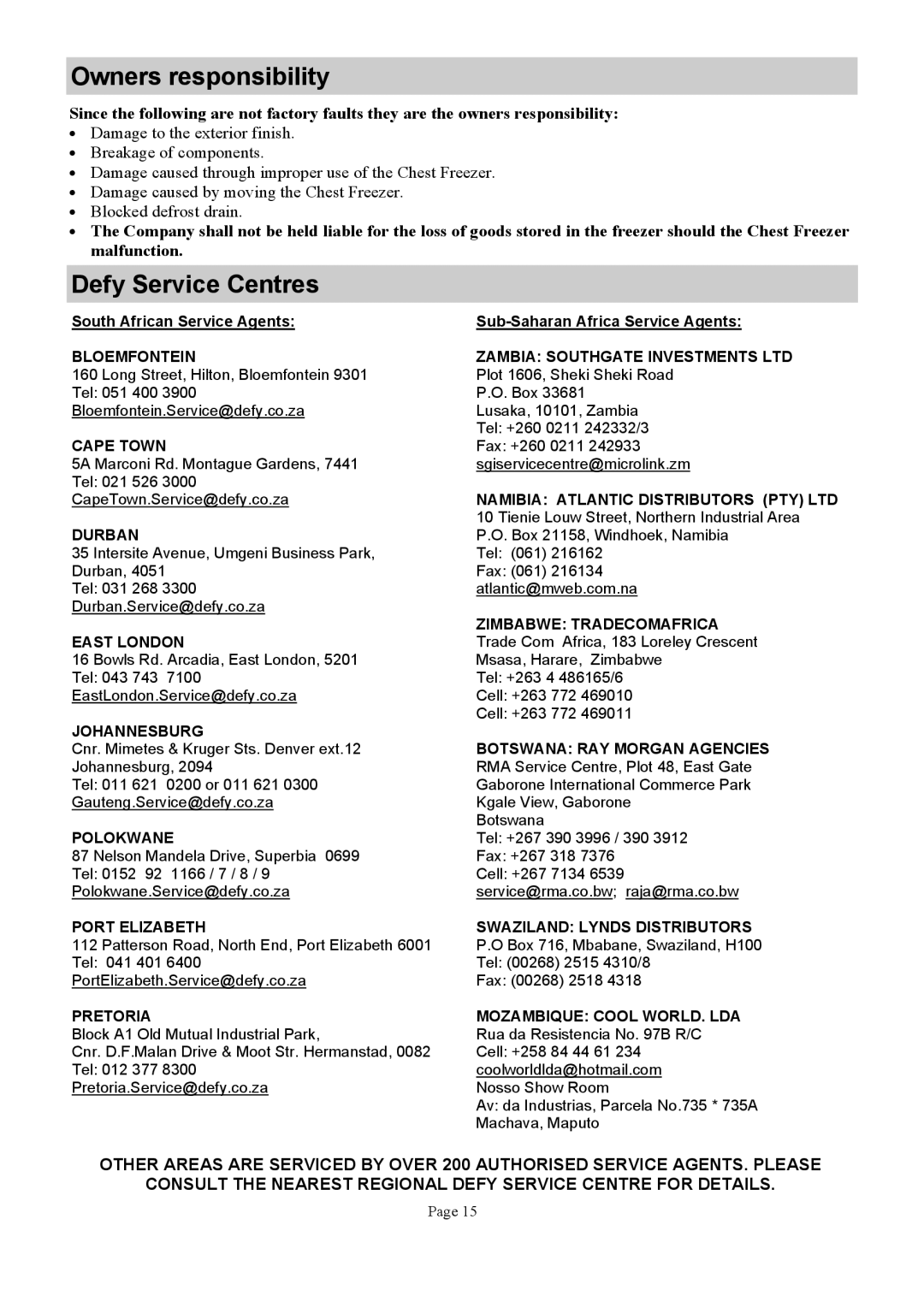 Defy Appliances CF410, CF330, CF530, CF165, CF300, CF210 manual 909!0!-2!9&5!-020!-9=,&07390 03&&5,9!0&!=-,9320!-,&!!2&9-30 