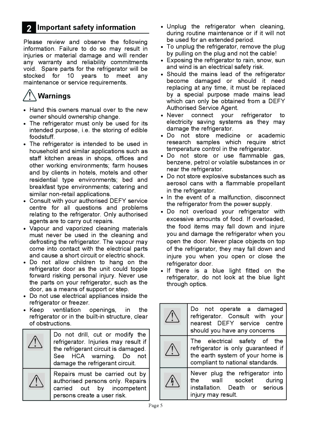 Defy Appliances D50183, D50158 manual +*0 