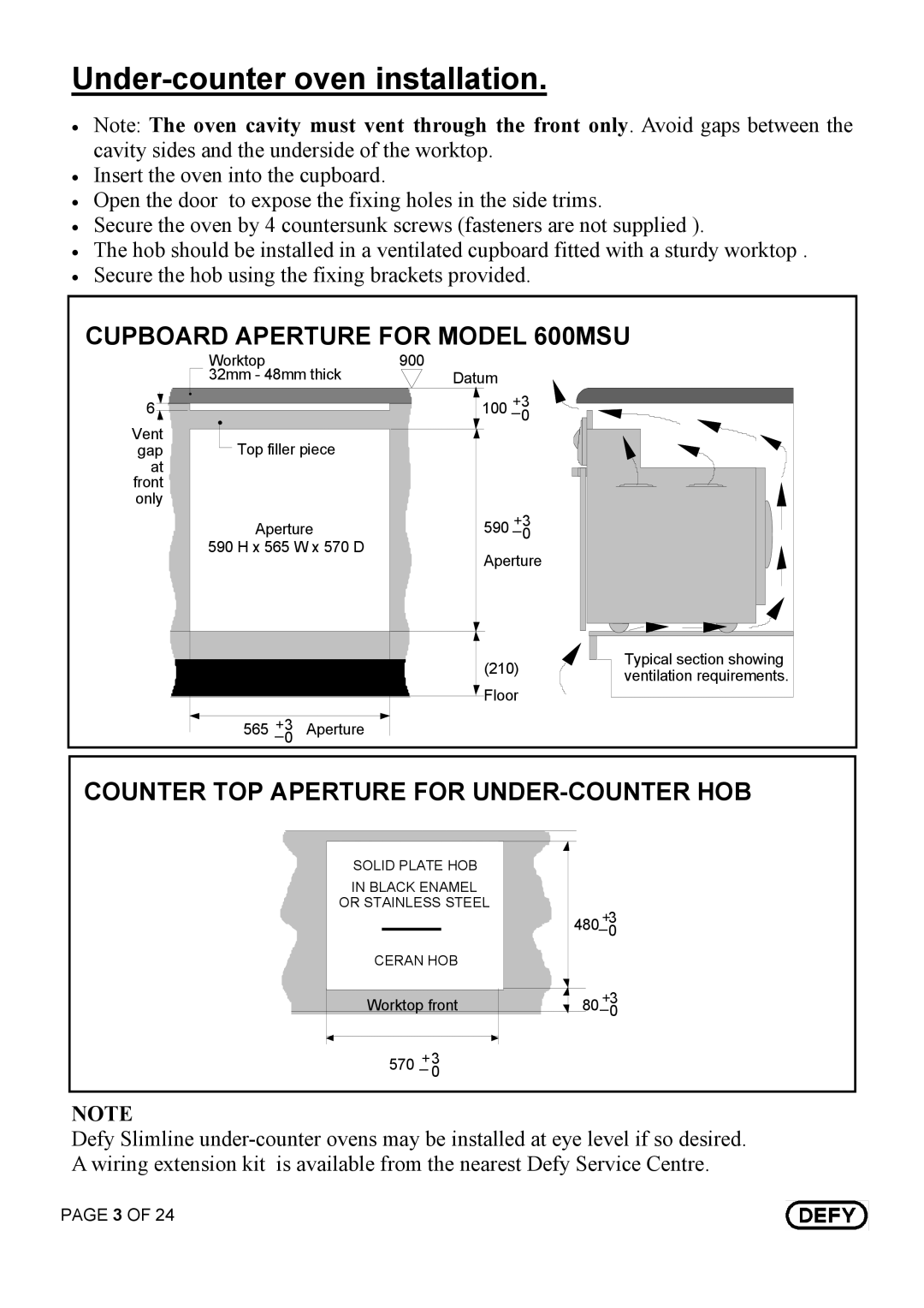 Defy Appliances DBO 455, DBO 456 manual $, &*,++ 