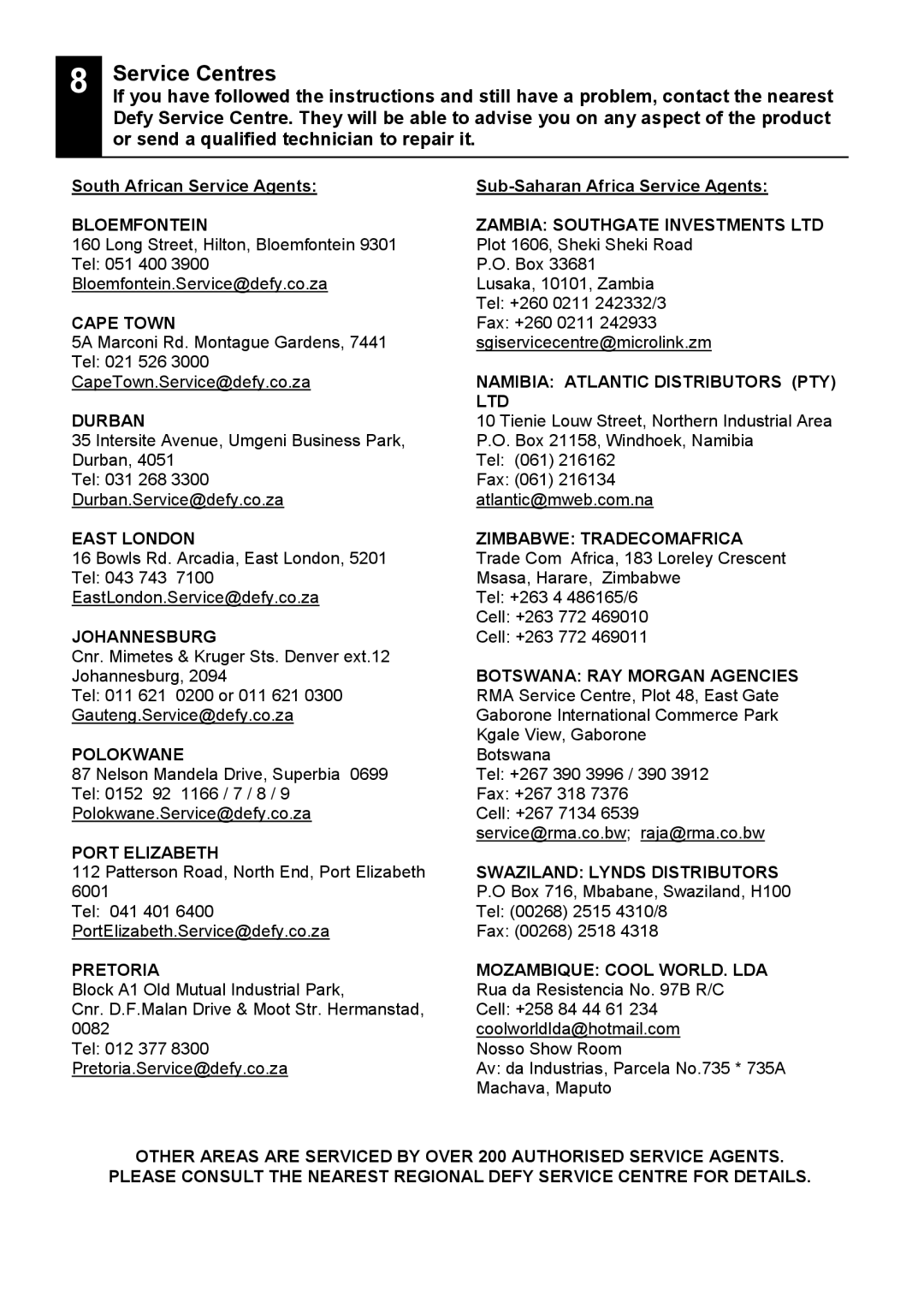 Defy Appliances DCY 8402 GM manual 51$0 *# 