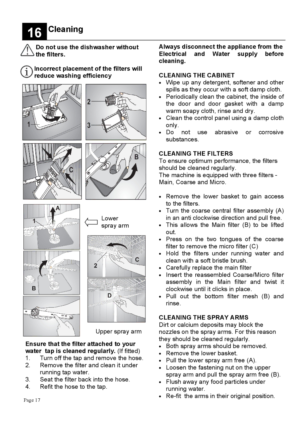 Defy Appliances DDW173, DDW174 manual #### 