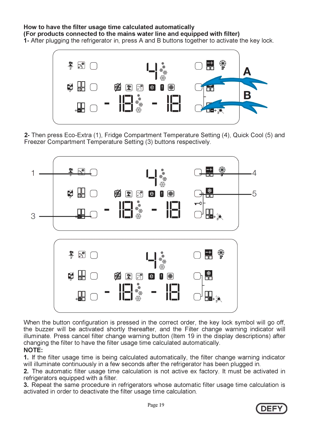 Defy Appliances DFF399 instruction manual 