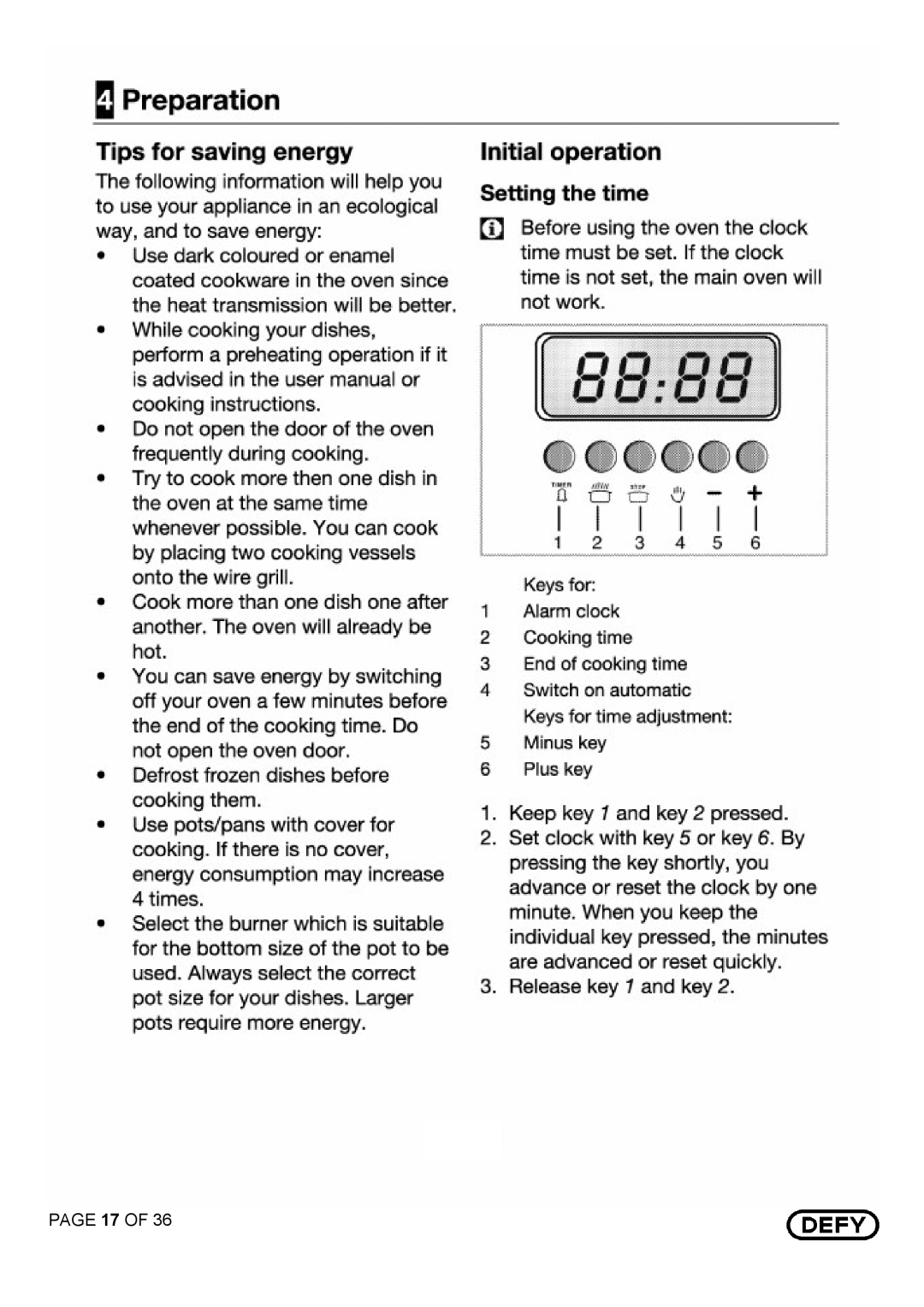 Defy Appliances DGS 125 AND DGS 126 manual 