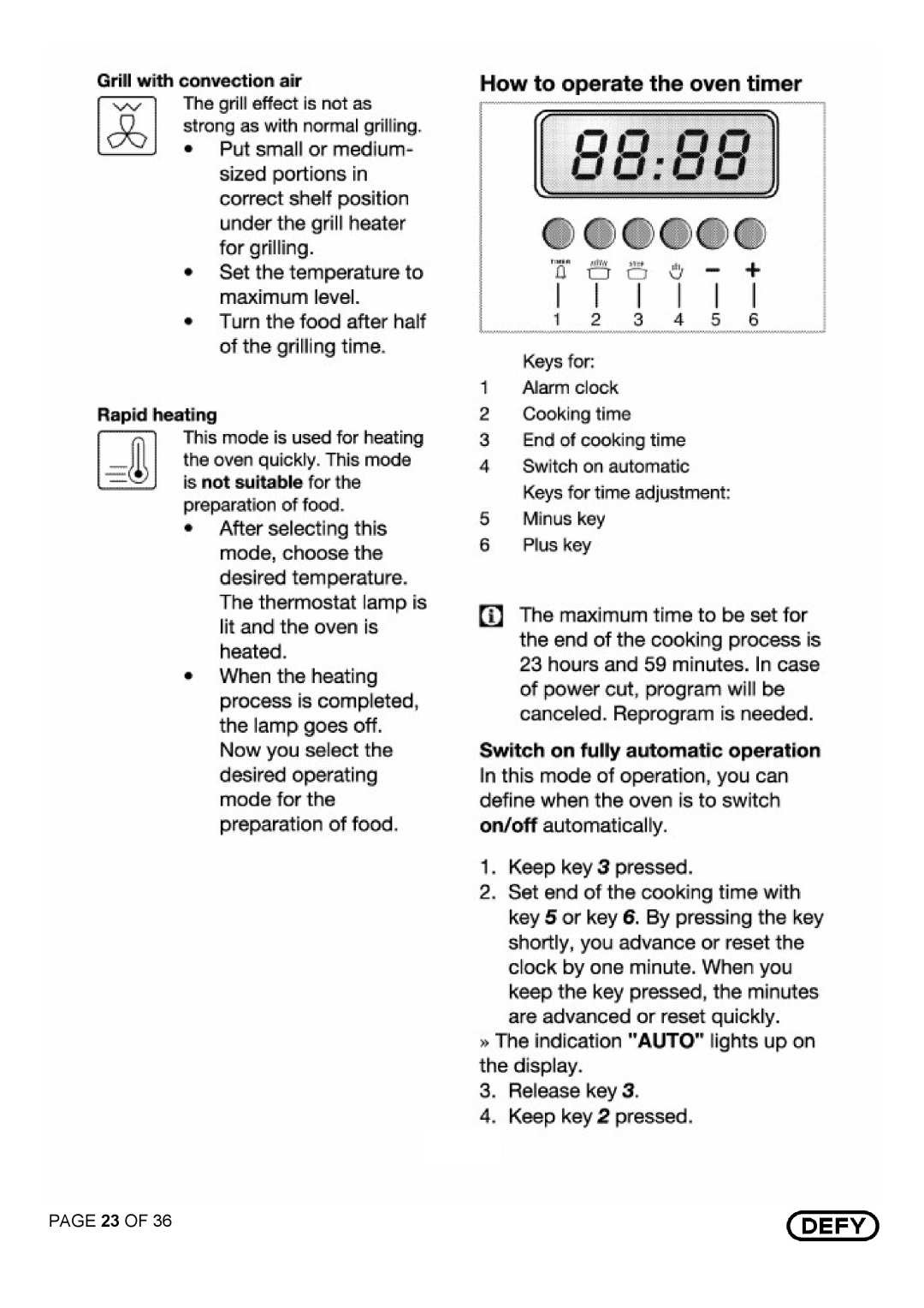 Defy Appliances DGS 125 AND DGS 126 manual 