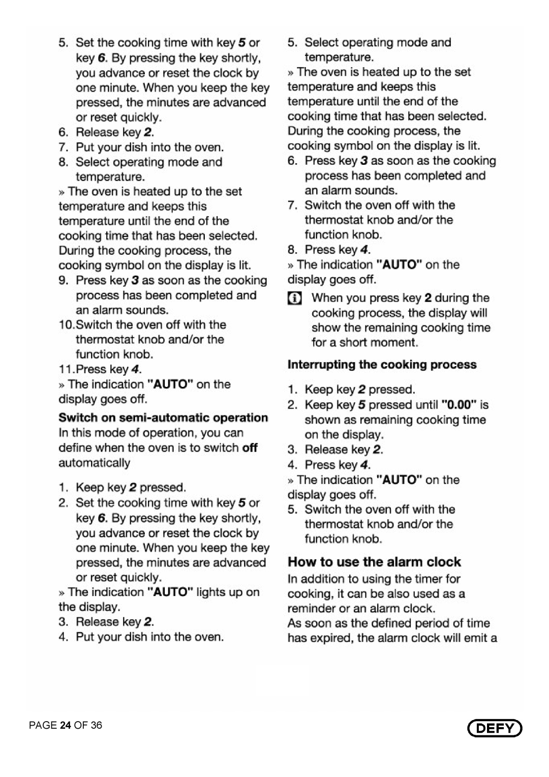 Defy Appliances DGS 125 AND DGS 126 manual 