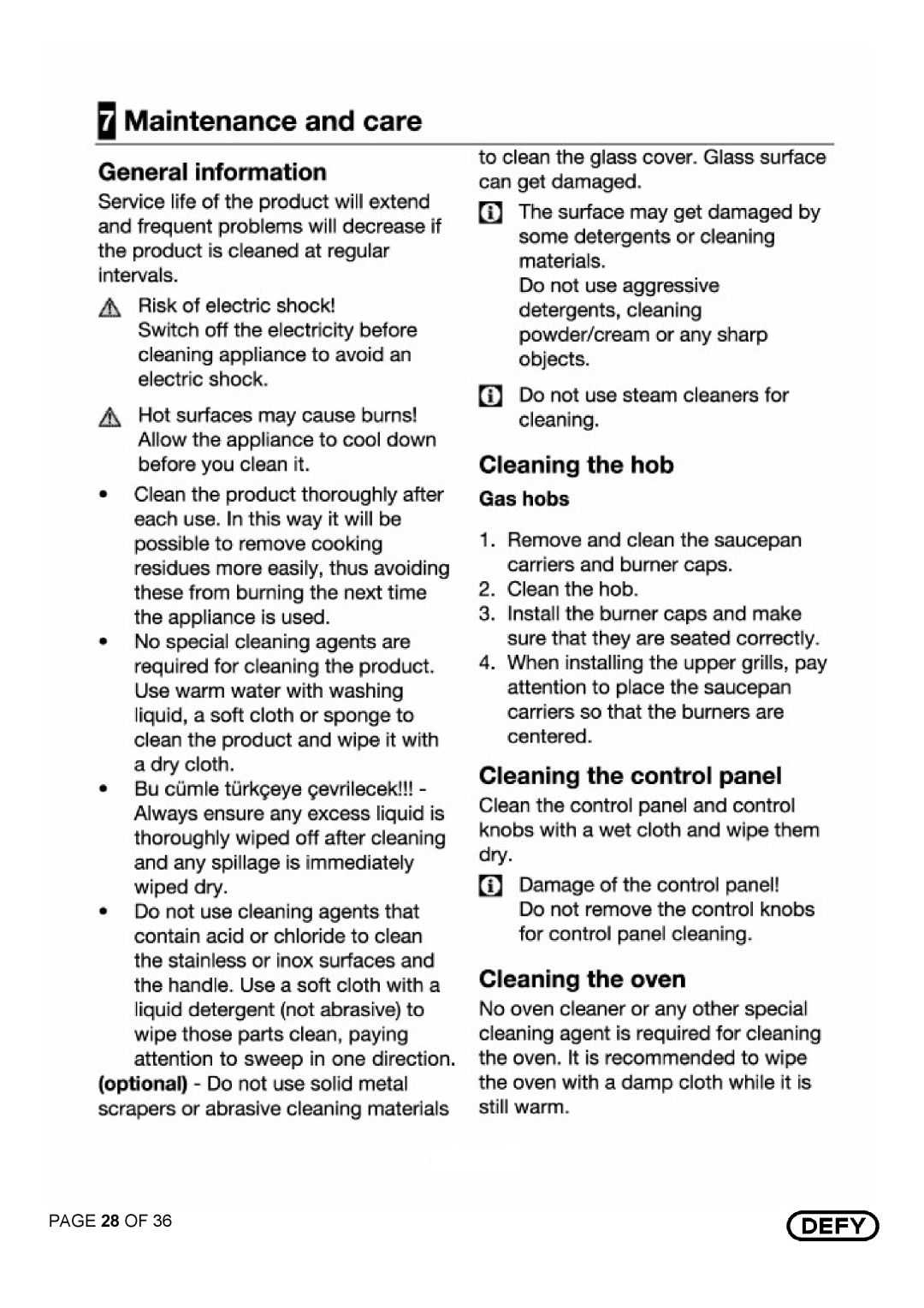 Defy Appliances DGS 125 AND DGS 126 manual 