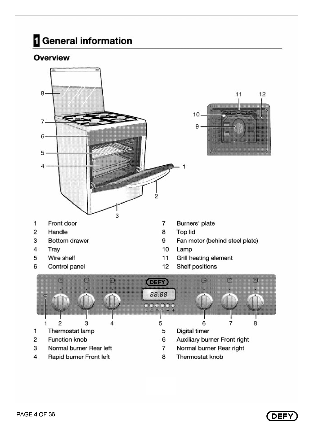 Defy Appliances DGS 125 AND DGS 126 manual 