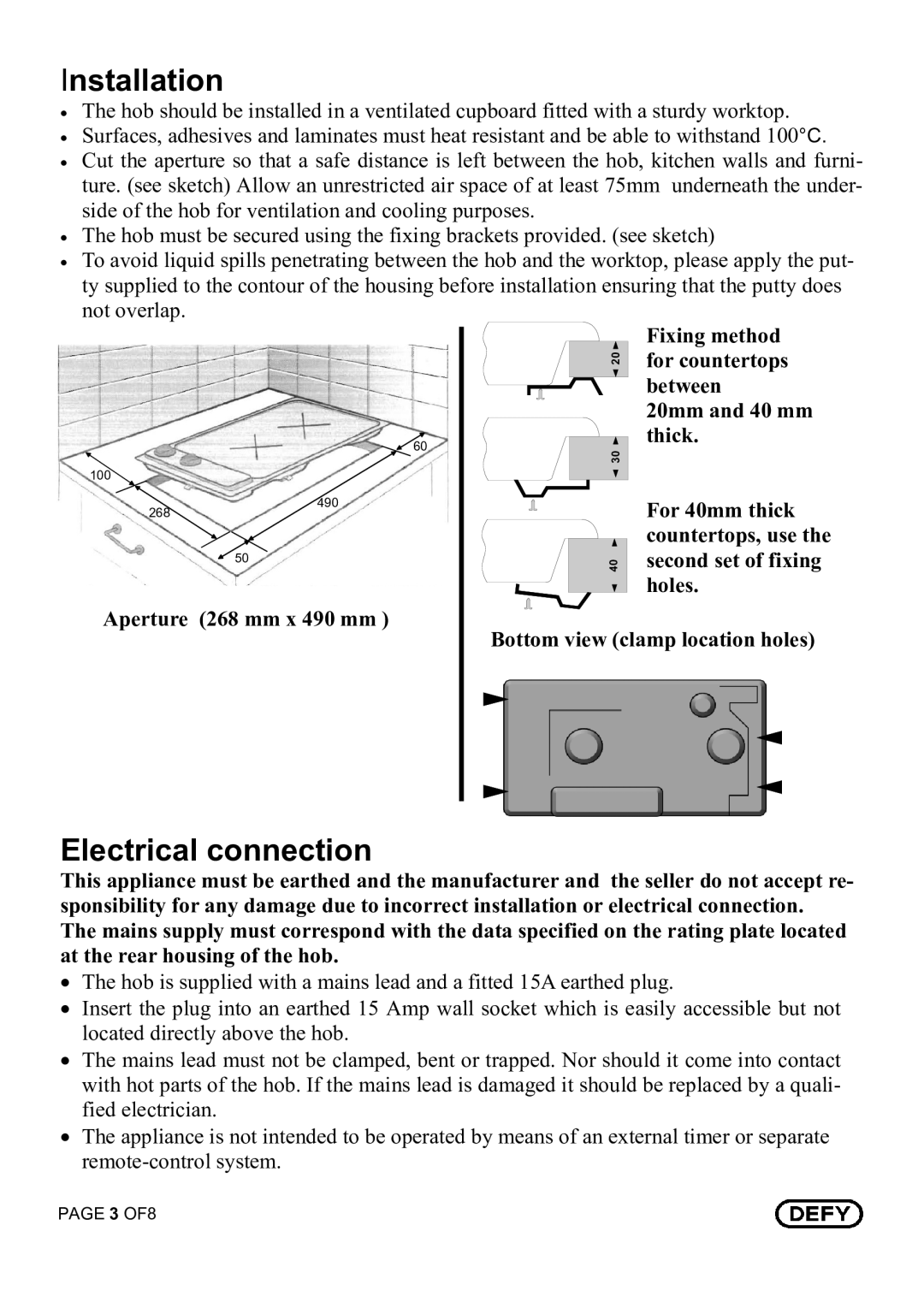 Defy Appliances DHD 318 manual #$% 