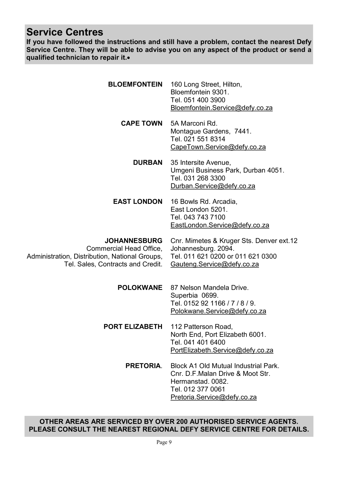 Defy Appliances DHD350, DHD351 manual $%& 8-=% +8$7 #8++84$8 +,$ $+ 