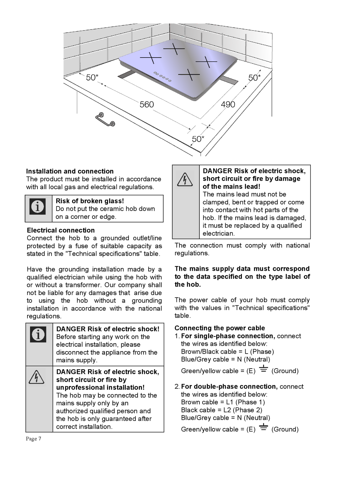 Defy Appliances DHD407 manual 50 a 