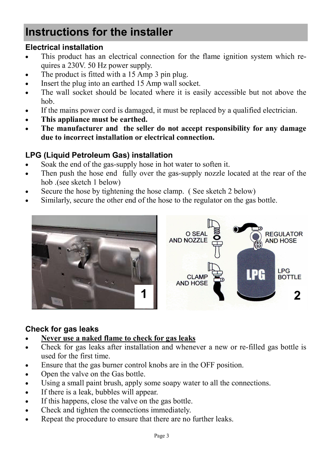 Defy Appliances DHG 117, DHG 116 manual 