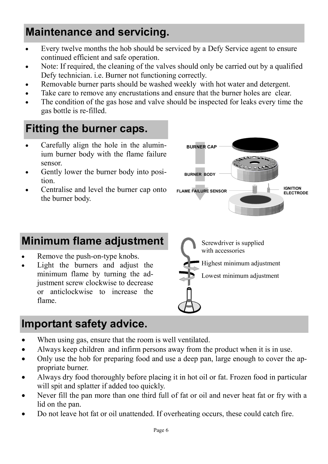 Defy Appliances DHG 116, DHG 117 manual $ $##% 