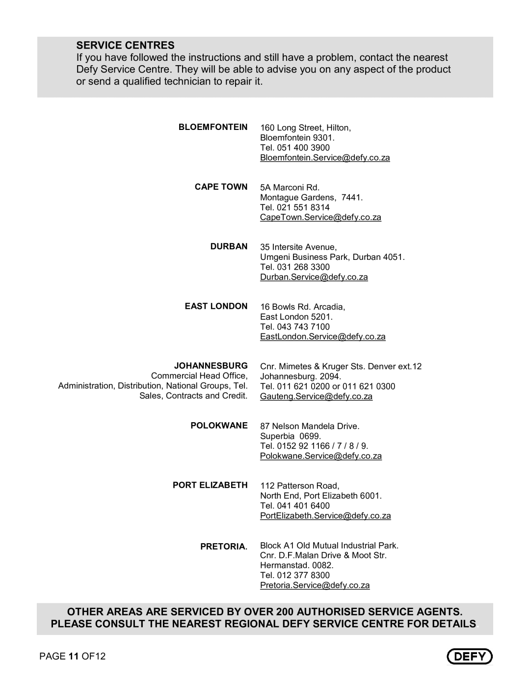 Defy Appliances DMO 345 manual 1CC1 