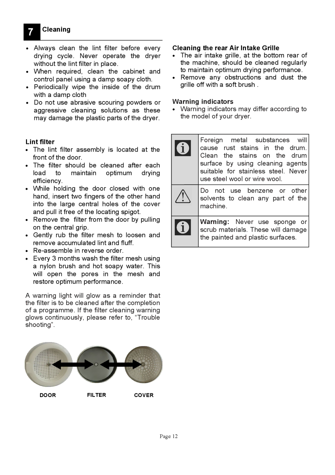 Defy Appliances DTD259, DTD258 manual #!# 