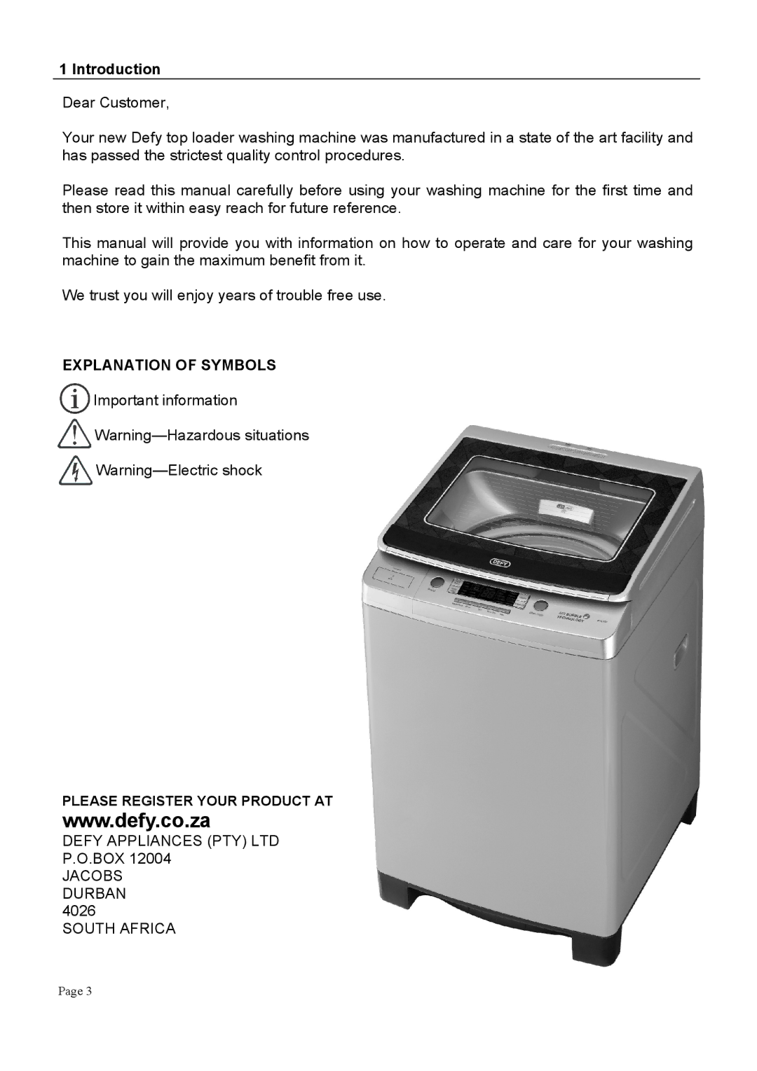 Defy Appliances DTL 137 manual 7778 