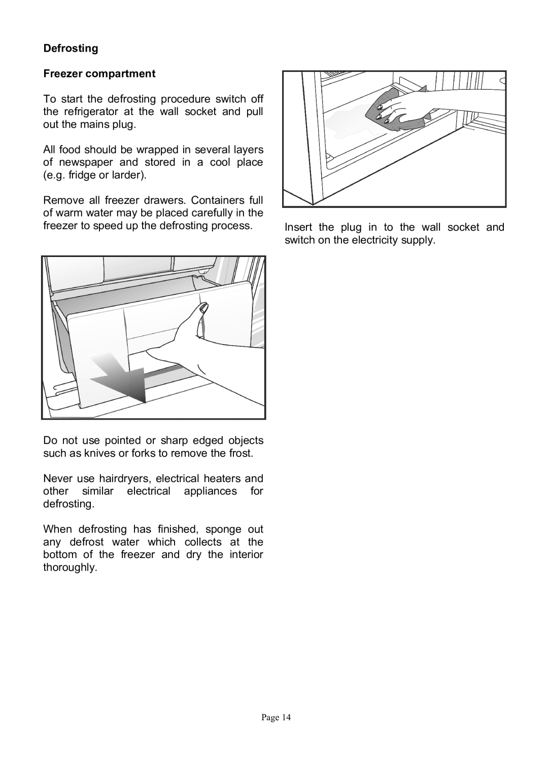 Defy Appliances K60363, K60328 manual 