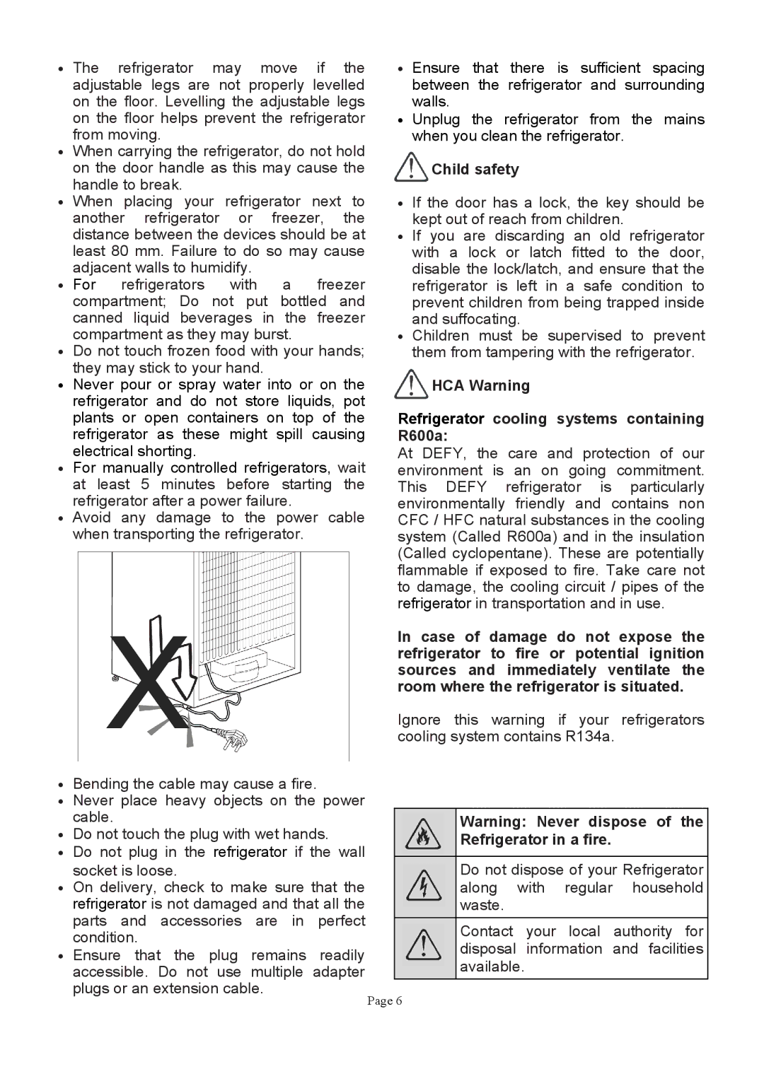 Defy Appliances K60363H manual 578 