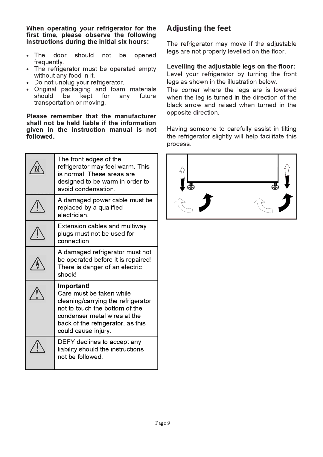 Defy Appliances K60363H manual = 3+ 