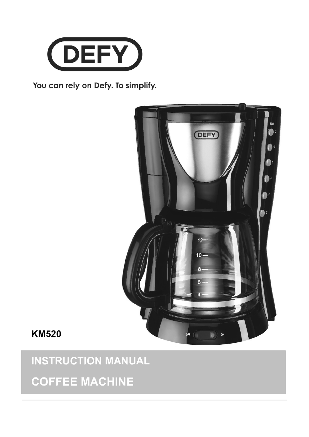 Defy Appliances KM520 manual 